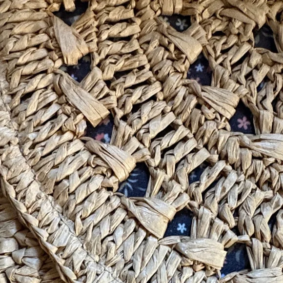 Funky Monkey Elegant Woven Clutch in Tan and navy - Picture 3 of 7